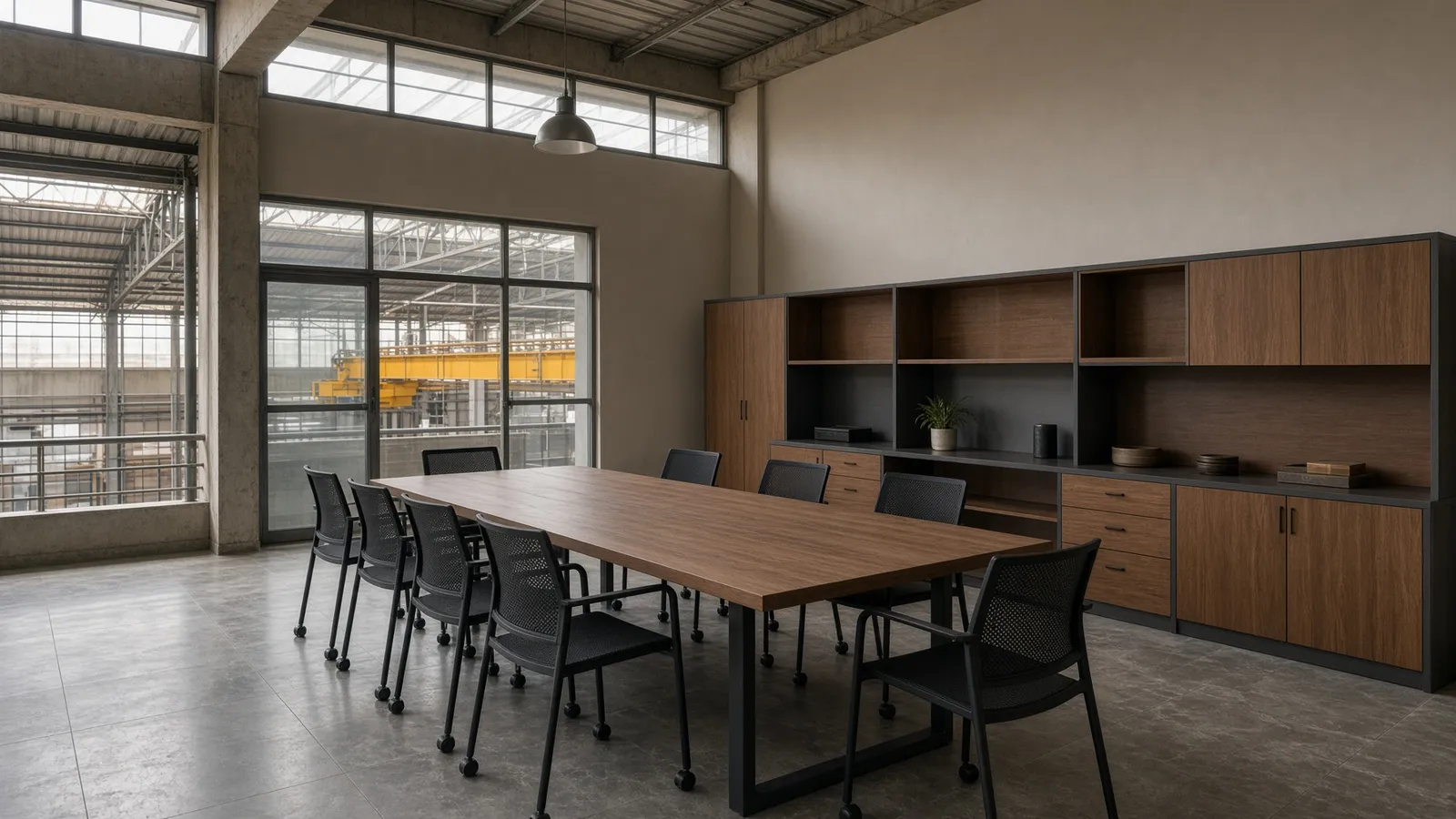 Industrial administrative interior at Radha Sugar Factory, Kolhapur