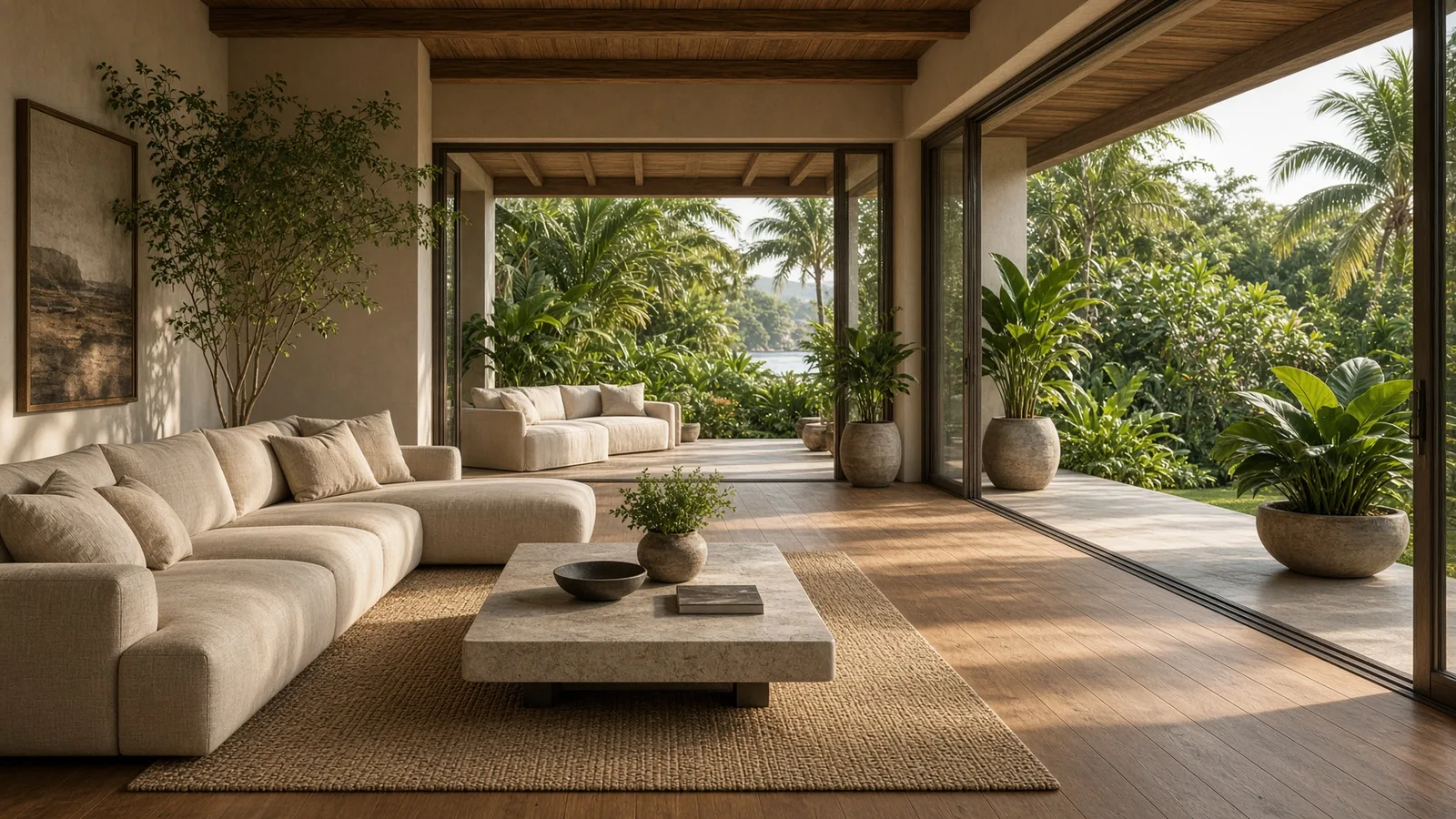 Villa living interior at Vartak Villa